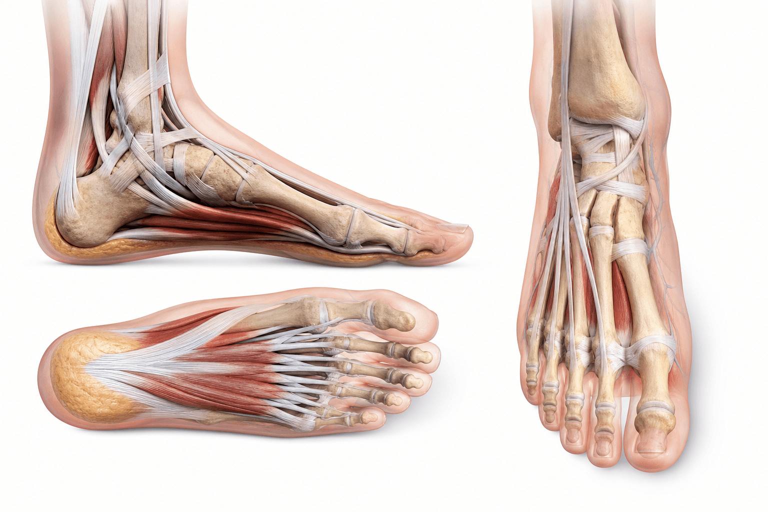 Anatomia piciorului — oase, articulații și arcuri plantare