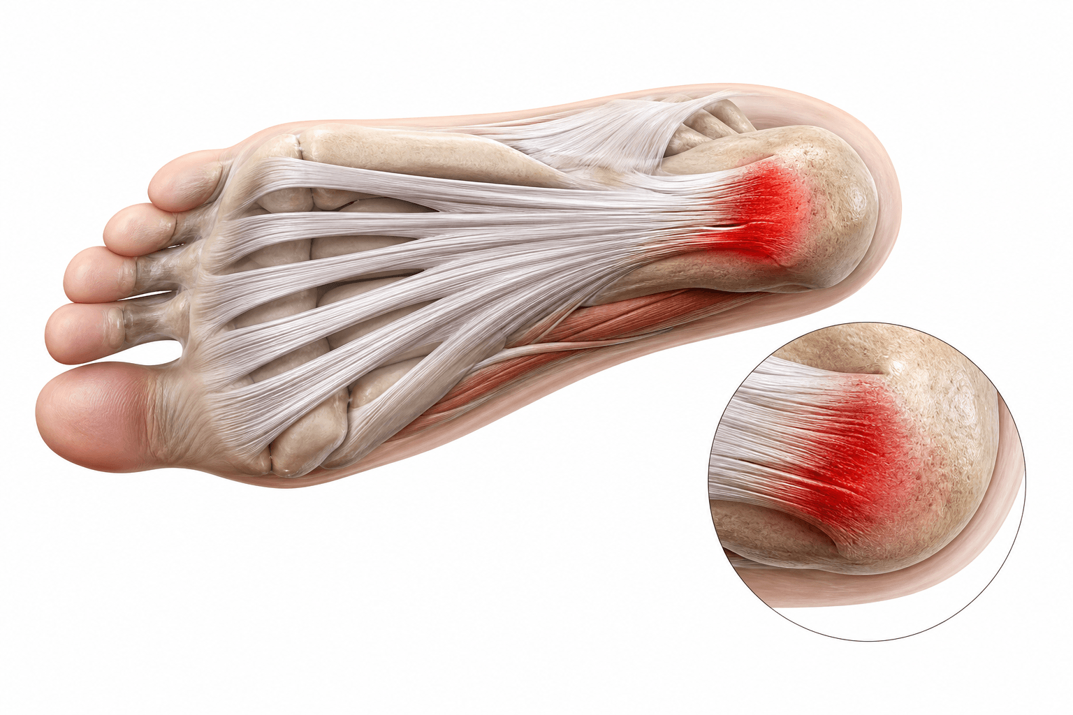 Anatomia fascei plantare — durere la călcâi și talpă