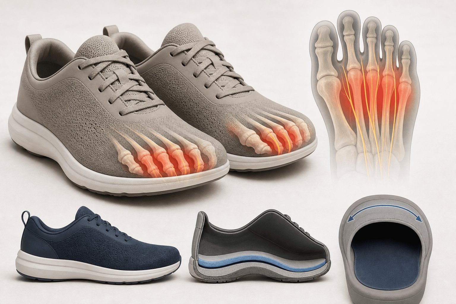 Talonete personalizate 3D cu suport metatarsian — tratament conservator neurinom Morton