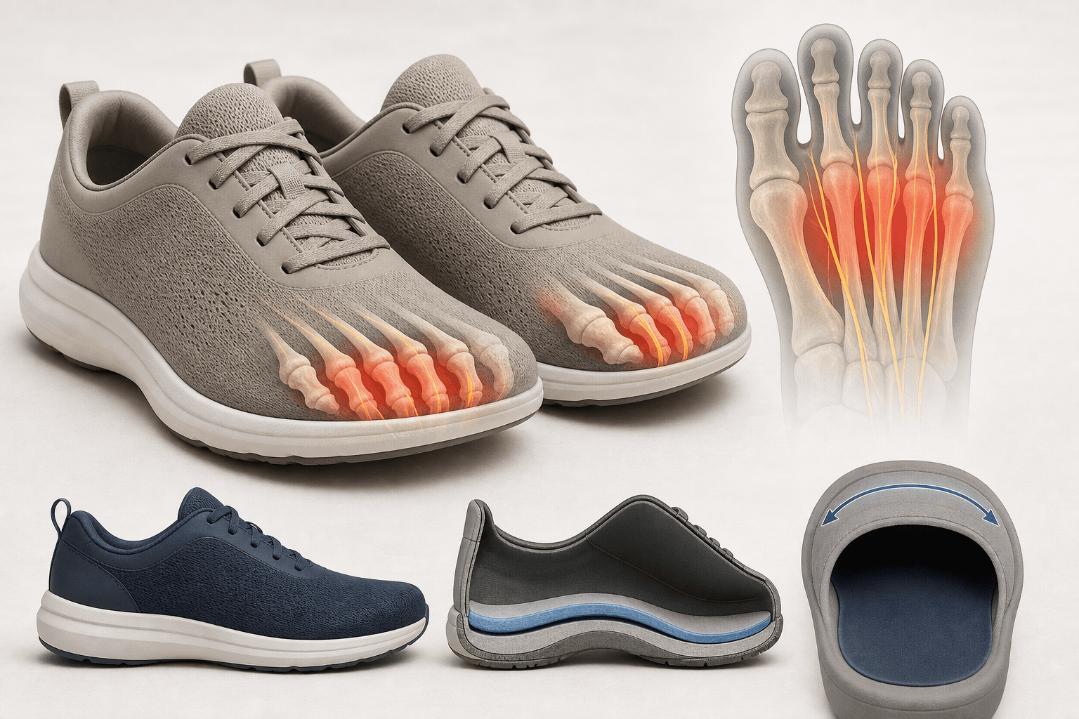 Talonete personalizate 3D cu suport metatarsian — tratament conservator neurinom Morton
