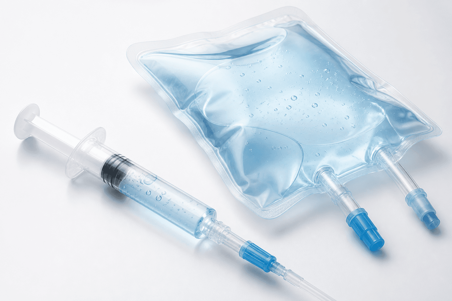 Procedură de ozonoterapie — echipament sterile și seringă medicală