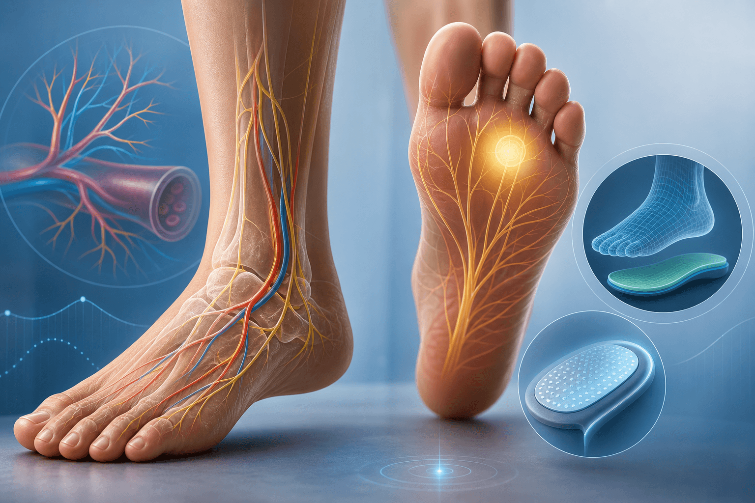 Anatomia piciorului diabetic — circulație și monitorizare preventivă